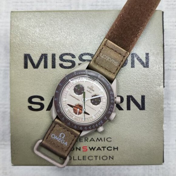 🌏|🌏Swatch x Omega MoonSwatch Mission Saturn (Unworn/Full Set) - Picture 3 of 7